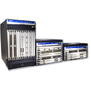 Juniper M120 Line Card Chassis: 4+2 slot chassis with cooling system, Midplane, 1 Routing Engine, 1 Control Board, and 1 AC Power Entry Module